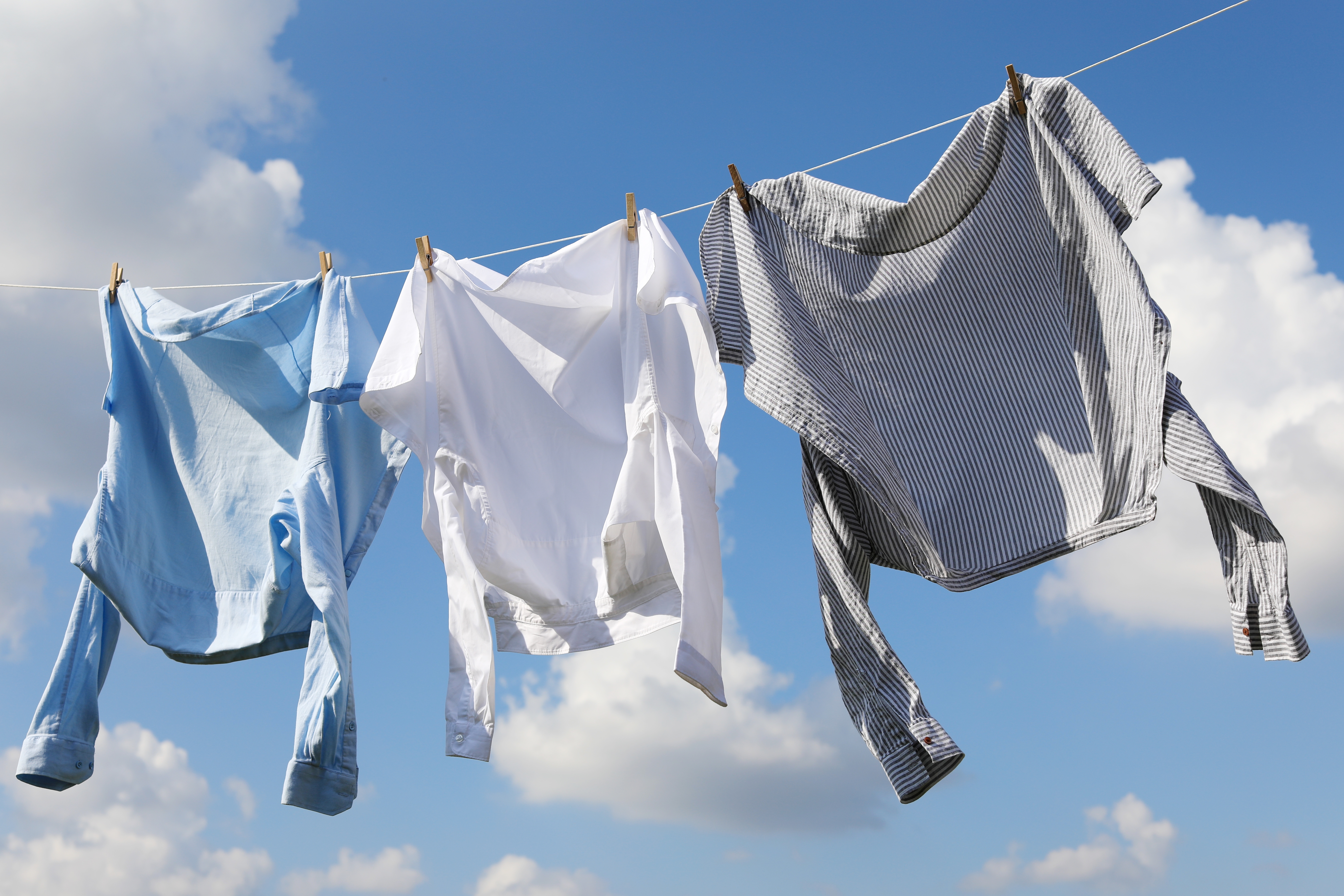 Clean Clothes On Clothesline