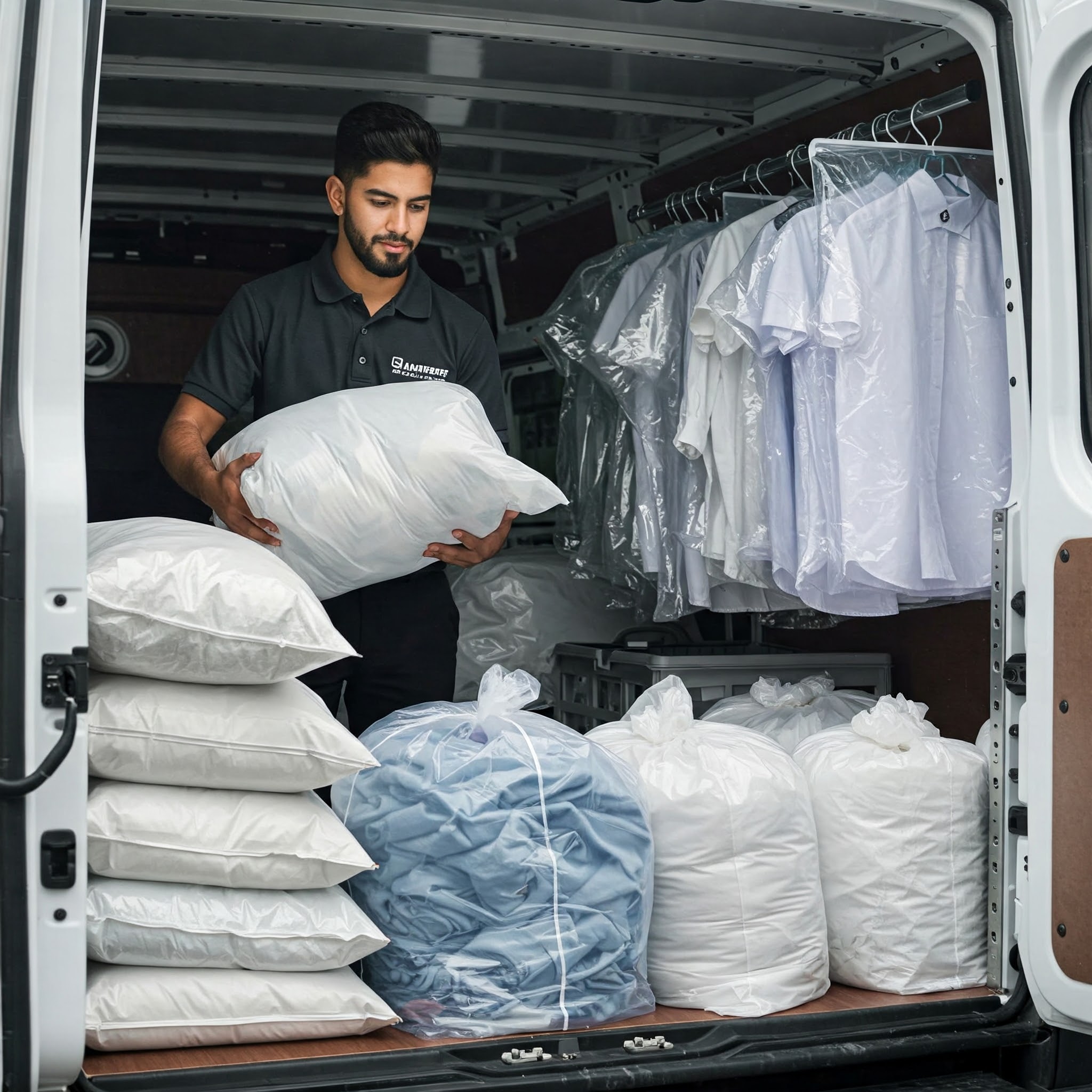 Pickup And Delivery Van Loaded