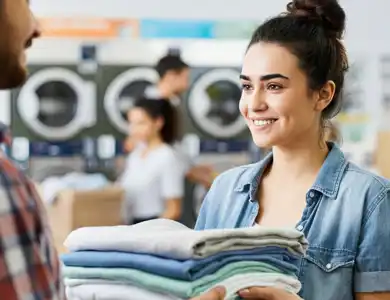 Smiling Folded Laundry